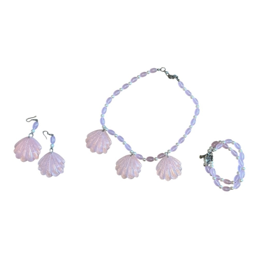 Light Pink Shell Jewelry Set - Picture 5 of 5